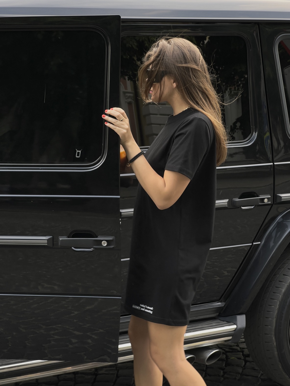 Сукня-футболка жіноча двунитка чорна